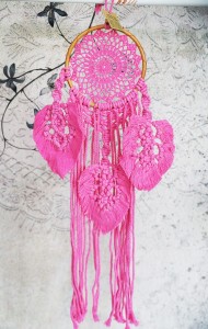 Łapacz snów szydełkowy 17cm/  3 kolory