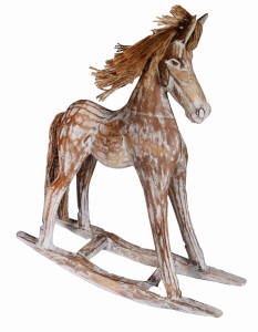 Koń z drewna 60 cm/ 2 kolory