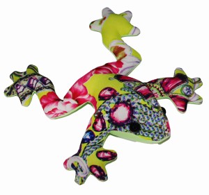 Żaba z materiału wypełniona piaskiem 13 cm    
