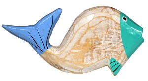Ryba z drewna 9 cm / 2 kolory  