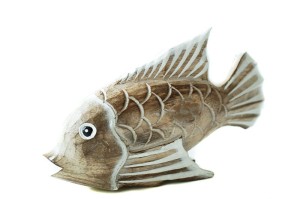 Ryba z drewna - 20 cm / 2 kolory 