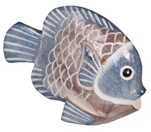 Ryba z drewna - 10 cm  