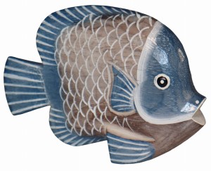 Ryba z drewna - 15 cm