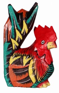 Kogut z drewna - 16 cm / 2 kolory 