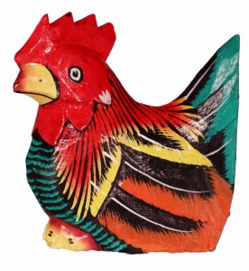 Kura z drewna - 12 cm / 2 kolory 