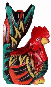 Kogut z drewna - 19 cm 