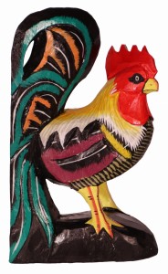 Kogut z drewna - 25 cm  / 2 kolory 