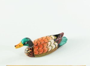 Kaczka z drewna - 12 cm, miks kolorów  