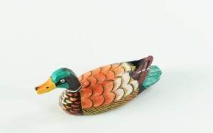 Kaczka z drewna - 13 cm, miks kolorów  