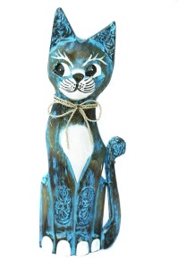 Kot z drewna - 35 cm  