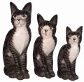 Kot z drewna  - 25 cm / 2 kolory  67615