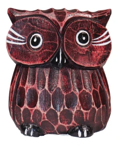 Sowa z drewna 10 cm / 7 kolorów