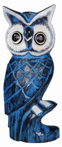 Sowa z drewna 30 cm / 3 kolory