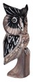 Sowa z drewna 15 cm / 4 kolory 97039