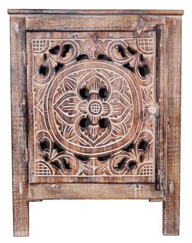 Szafka nocna z  drewna wys. 60 cm / 2 kolory  97717