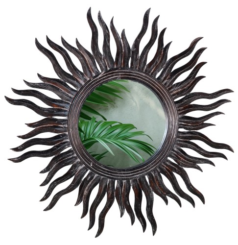 Lustro w drewnianej ramie średnica - 106 cm  69440