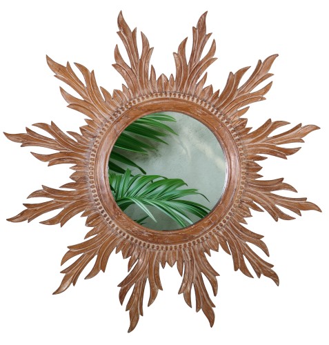 Lustro w drewnianej ramie średnica - 98 cm / 3 kolory 28738