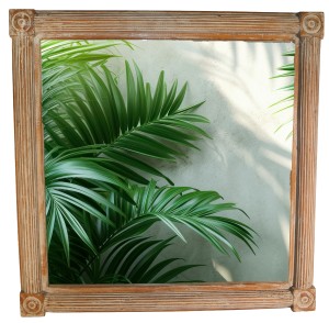 Lustro w drewnianej ramie - 100 cm