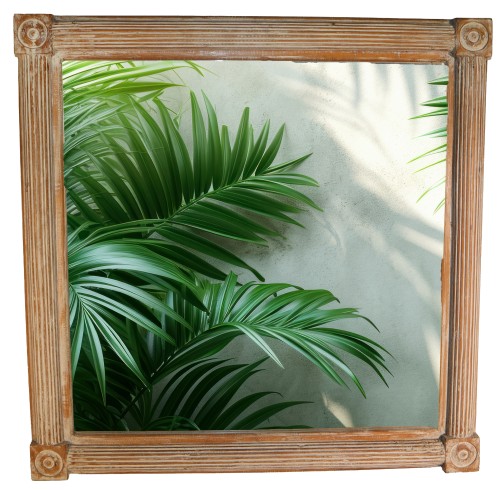 Lustro w drewnianej ramie - 100 cm 92943