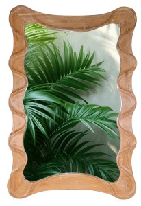 Lustro w drewnianej ramie - wys. 120 cm