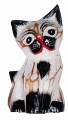 Kot z drewna - 10 cm / 3 kolory  34789