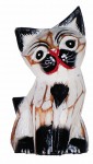 Kot z drewna - 10 cm / 3 kolory 
