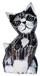 Kot z drewna - 12 cm / 3 kolory    