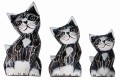 Kot z drewna - 12 cm / 3 kolory     76828