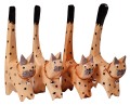 Koty z drewna - zestaw 4 sztuk / 4 kolory  79381