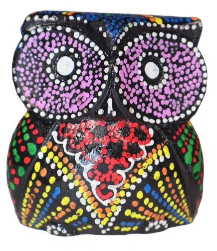 Sowa z drewna 10 cm  23546