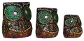 Zestaw trzech sów z drewna  - wys.  6 cm,  8 cm,  10 cm  21878