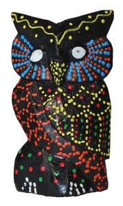 Sowa z drewna 10 cm 