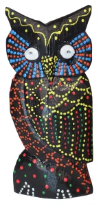 Sowa z drewna 14 cm  