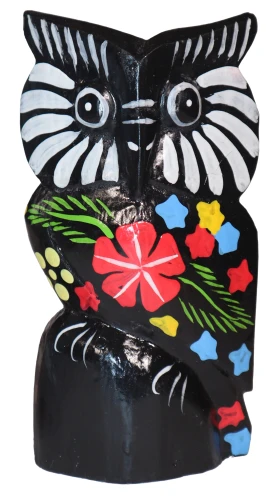 Sowa z drewna 15 cm / 5 kolorów 33100