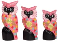 Sowa z drewna 15 cm / 5 kolorów 20890