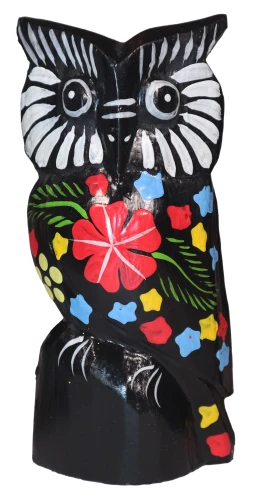 Sowa z drewna 17 cm / 5 kolorów  44453