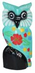 Sowa z drewna 17 cm / 4 kolory