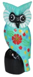 Sowa z drewna 20 cm / 4 kolory