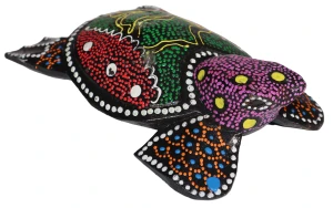 Żółw z drewna  długość 21 cm  