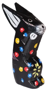 Królik z drewna - 14 cm / 5 kolorów