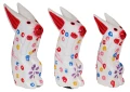 Zestaw trzech królików z drewna - wys. 12 cm, 13 cm, 14 cm / 5 kolorów 36774