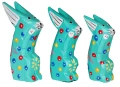 Zestaw trzech królików z drewna - wys. 12 cm, 13 cm, 14 cm / 5 kolorów 9484
