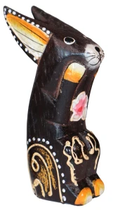 Królik z drewna - 13 cm