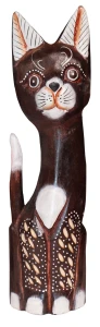 Kot z drewna  - 30 cm / 3 wzory