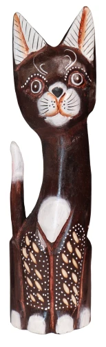 Kot z drewna  - 30 cm / 3 wzory 42930