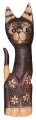 Kot z drewna  - 30 cm / 3 wzory 7996