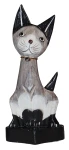 Kot z drewna  - 17 cm / 4 kolory