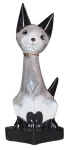 Kot  z drewna - 20 cm / 4 kolory