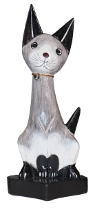 Kot  z drewna - 20 cm / 4 kolory