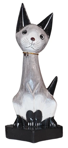 Kot  z drewna - 20 cm / 4 kolory 88984